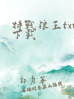 特战狼王txt下载