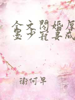 全文闪婚厚爱:墨少宠妻成瘾