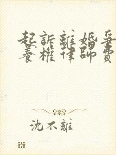 起诉离婚争夺抚养权律师费