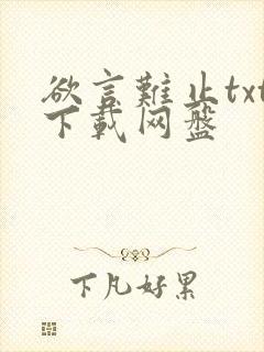 欲言难止txt下载网盘