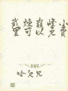 武炼巅峰小说哪里可以免费阅读