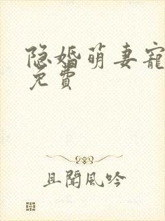 隐婚萌妻宠上瘾免费