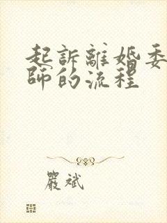 起诉离婚委托律师的流程