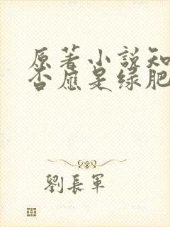 原著小说知否知否应是绿肥红瘦