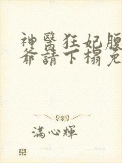 神医狂妃腹黑王爷请下榻免费阅读