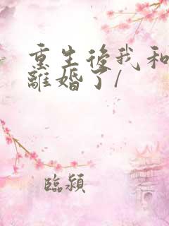 重生后我和渣男离婚了/