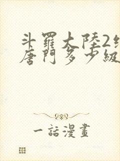 斗罗大陆2绝世唐门多少级