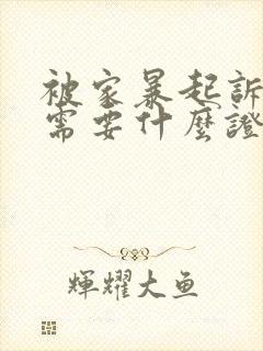 被家暴起诉离婚需要什么证据