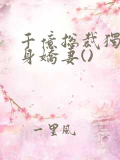 千亿总裁独宠替身娇妻()