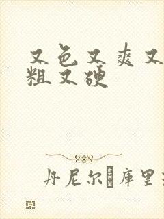 又色又爽又黄又粗又硬