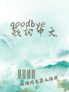goodbye歌词中文