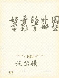 好看的外国爱情电影有哪些