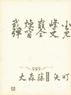 武炼巅峰小说无弹窗全文免费阅读