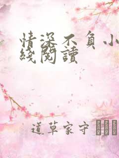 情深不负小说在线阅读