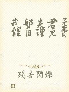 我那夫君柔弱不能自理免费阅读全文