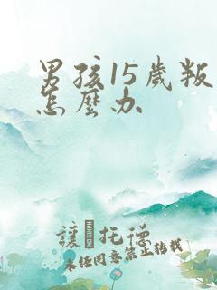 男孩15岁叛逆怎么办