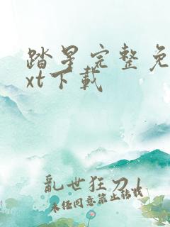 踏星完整免费txt下载