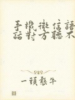 手机微信语音通话对方听不到声音