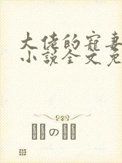 大佬的宠妻日常小说全文免费阅读