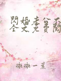 闪婚老公不见面全文免费阅读小说