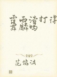 霍雨浩打得过唐舞麟吗