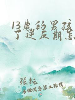13岁的男孩到了逆反期怎么教