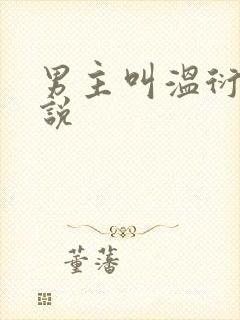 男主叫温衍的小说