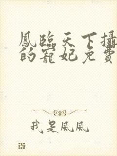 凤临天下摄政王的宠妃免费阅读