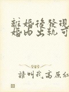 离婚后发现老公婚内出轨可以起诉么