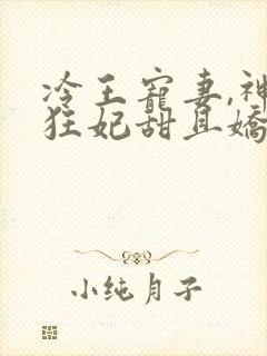 冷王宠妻,神医狂妃甜且娇