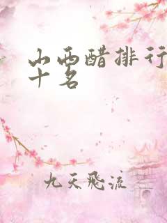 山西醋排行榜前十名