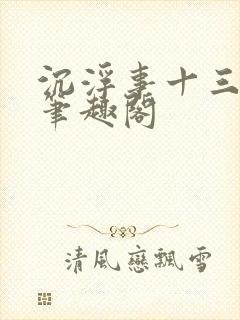 沉浮事十三把剑笔趣阁