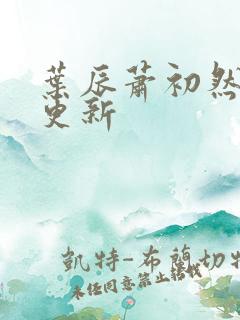 叶辰萧初然最快更新