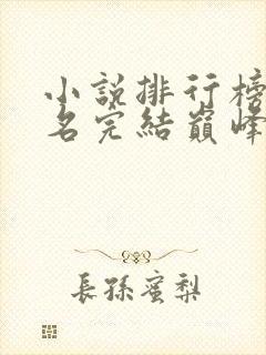 小说排行榜前十名完结巅峰之作