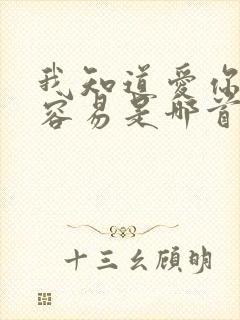 我知道爱你并不容易是哪首歌的歌词