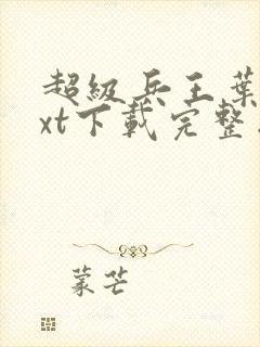 超级兵王叶谦txt下载完整版