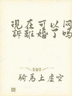 现在可以网上起诉离婚了吗