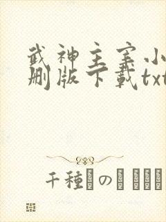 武神主宰小说未删版下载txt