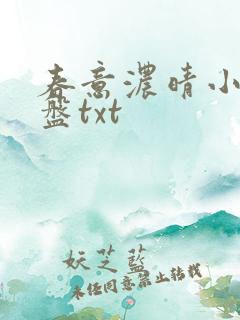 春意浓晴小说网盘txt