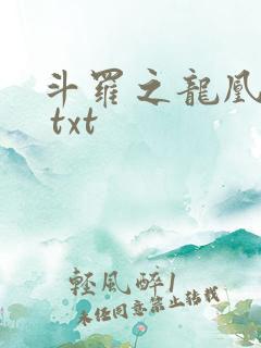 斗罗之龙凰传说 txt