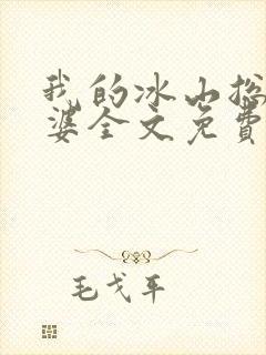 我的冰山总裁老婆全文免费阅读全文
