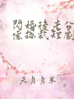 闪婚后老公是千亿总裁短剧