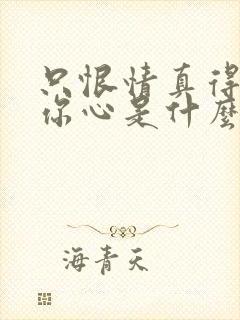 只恨情真得不到你心是什么歌的歌词