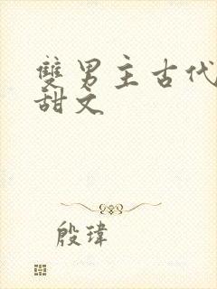 双男主古代生子甜文