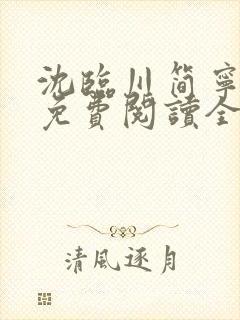 沈临川简宁小说免费阅读全文无弹窗