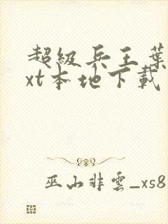 超级兵王叶谦txt本地下载