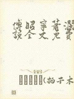 傅昭宁萧澜渊小说全文免费阅读