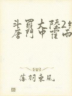 斗罗大陆2绝世唐门中霍雨浩