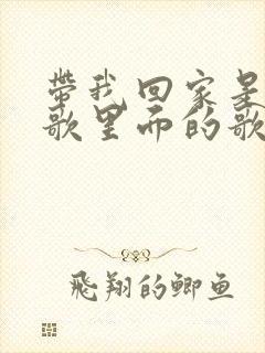 带我回家是哪首歌里面的歌词