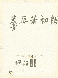 叶辰萧初然最快章